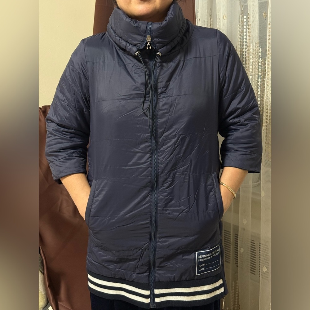 Navy Hooded Puffer Jacket